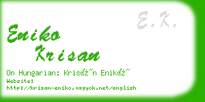 eniko krisan business card